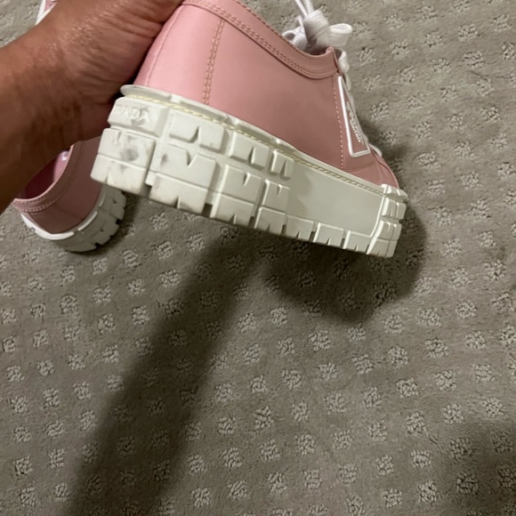 PRADA Garbardine Wheel Platform Sneakers - Picture 3 of 4